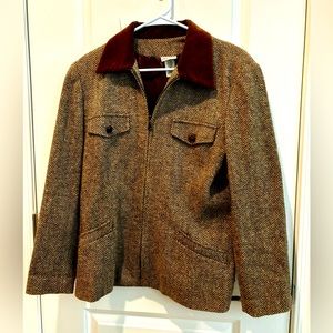 Vintage Hillard & Hanson Brown Tweed Sport Coat